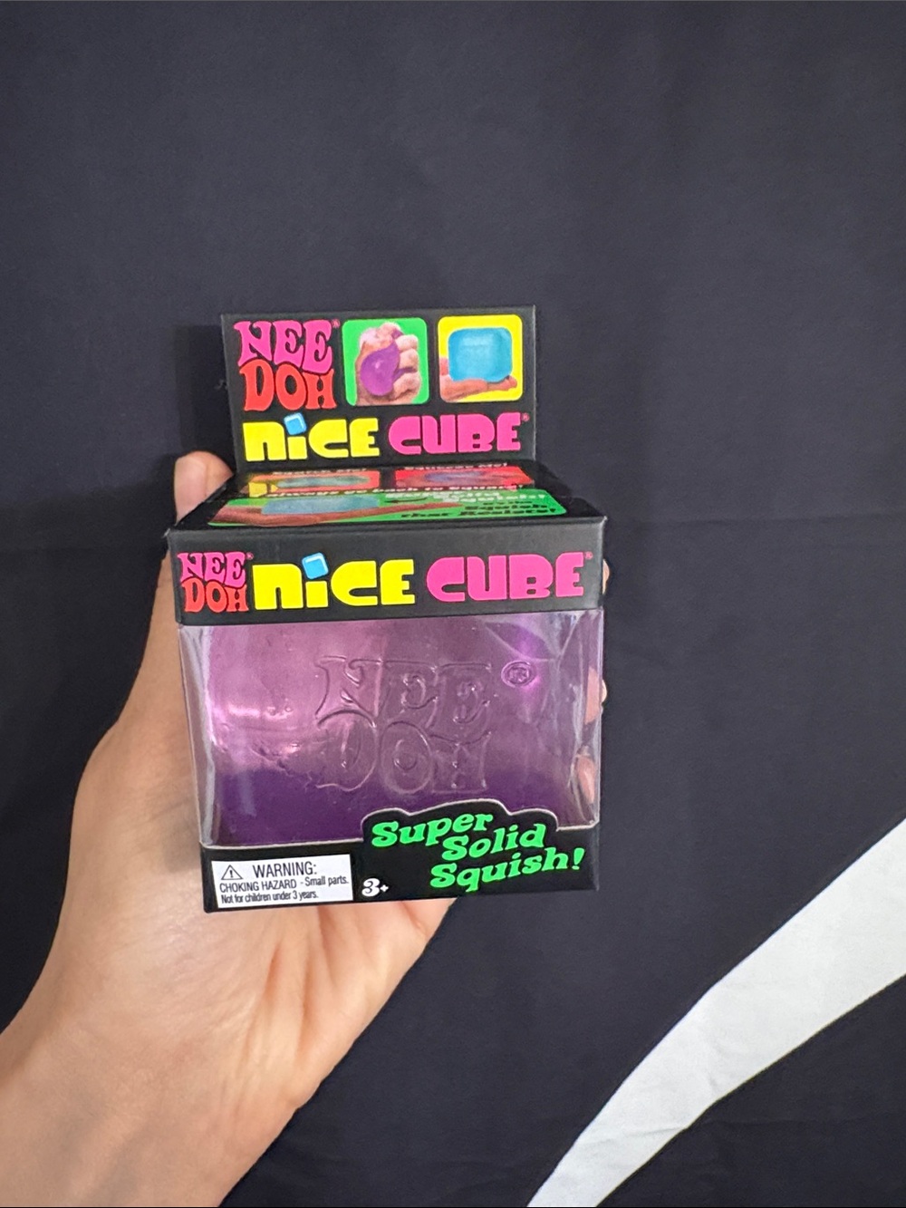 NeeDoh Nice Cube - Purple Super Solid Squish Toy